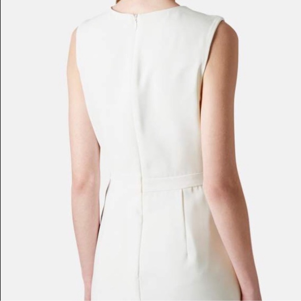Topshop Pale Dove Gray Crossover Front Envelope Hem Dress  6 - Picture 8 of 16